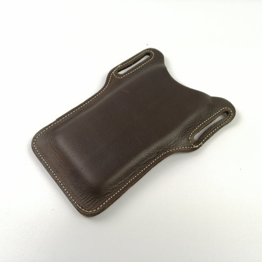 FoneMan Dark Brown | Smartphone Leather Pouch belt pouch | iPhone | Samsung phones