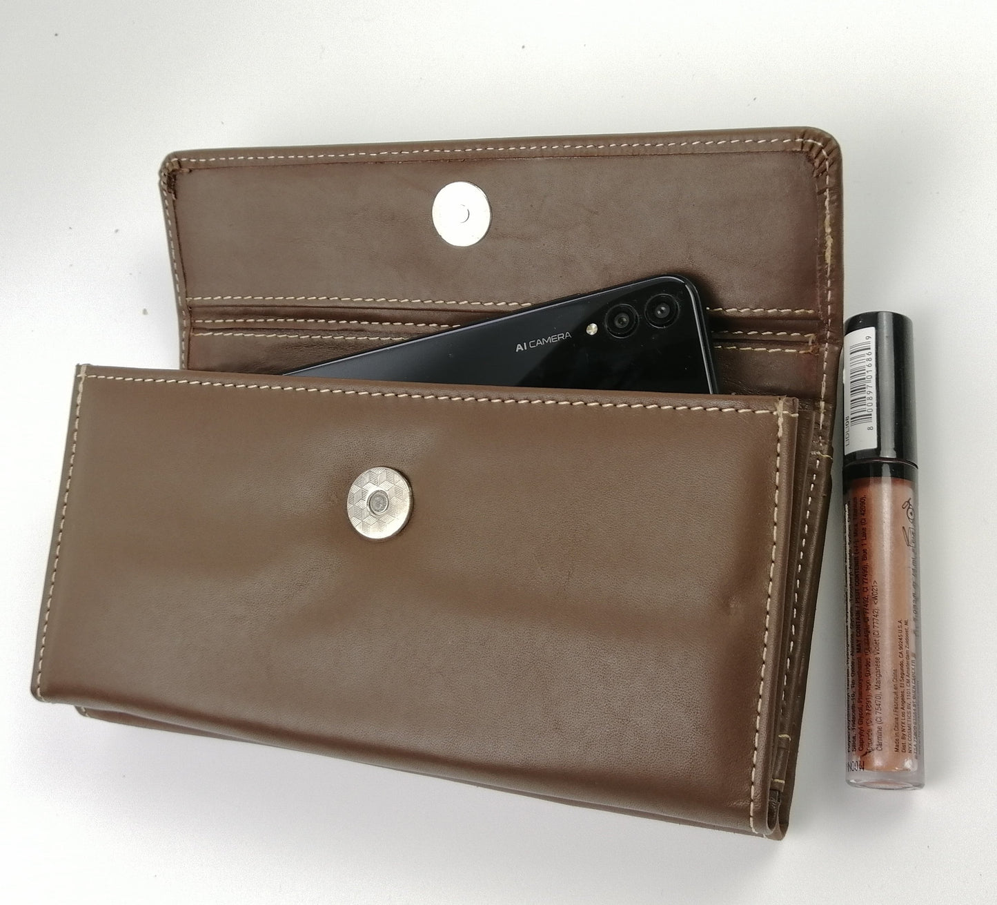 Chocolate | Ladies Leather Purse Clutch Long wallet brown Color