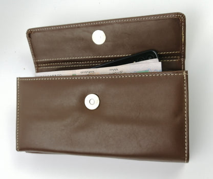 Chocolate | Ladies Leather Purse Clutch Long wallet brown Color